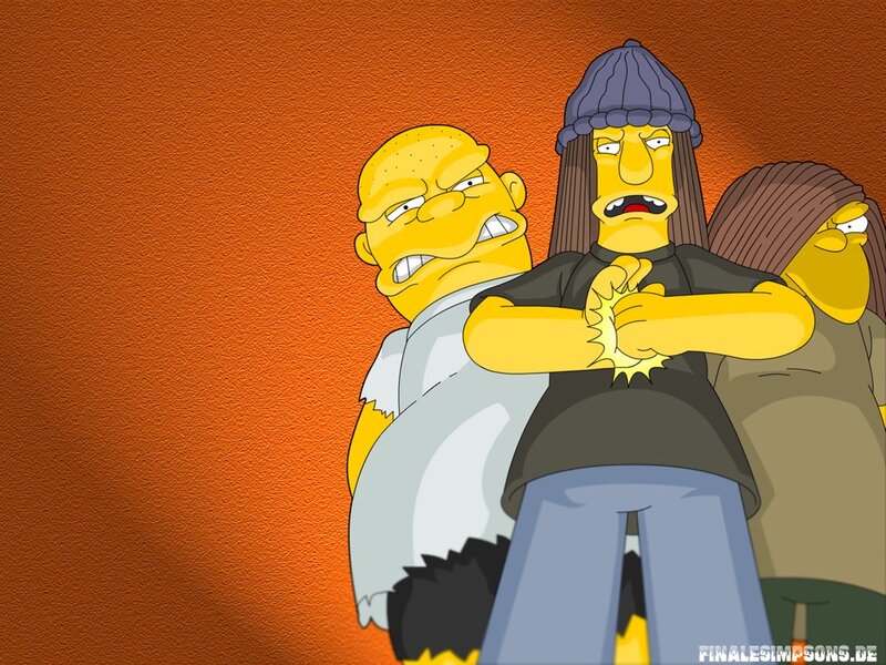 Simpsons characters in conflict