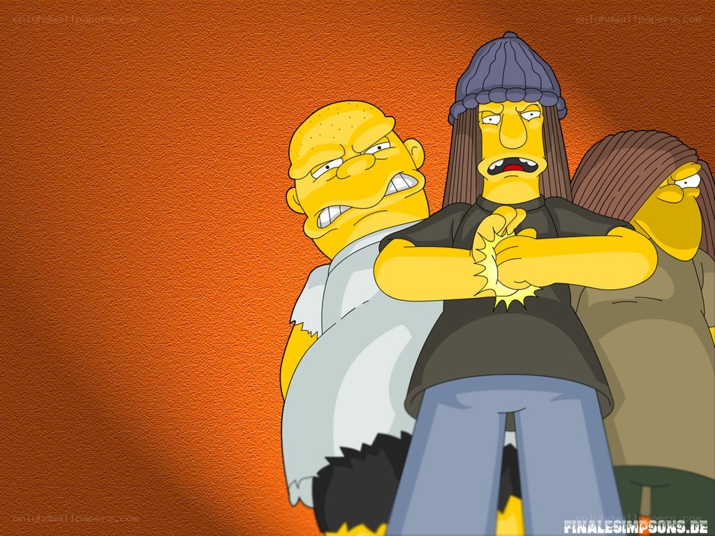 Simpsons characters in conflict