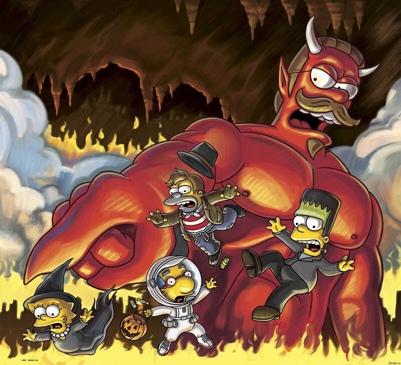 Simpsons Characters in Hell