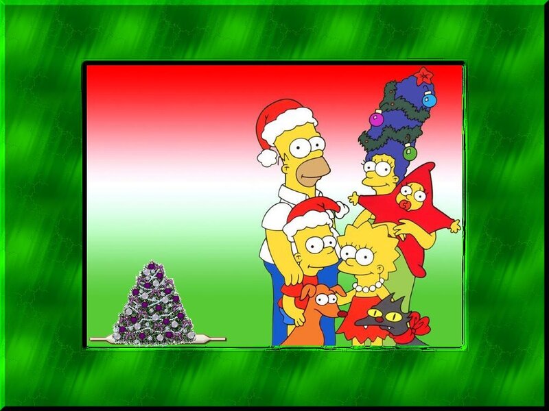 Simpsons Christmas family