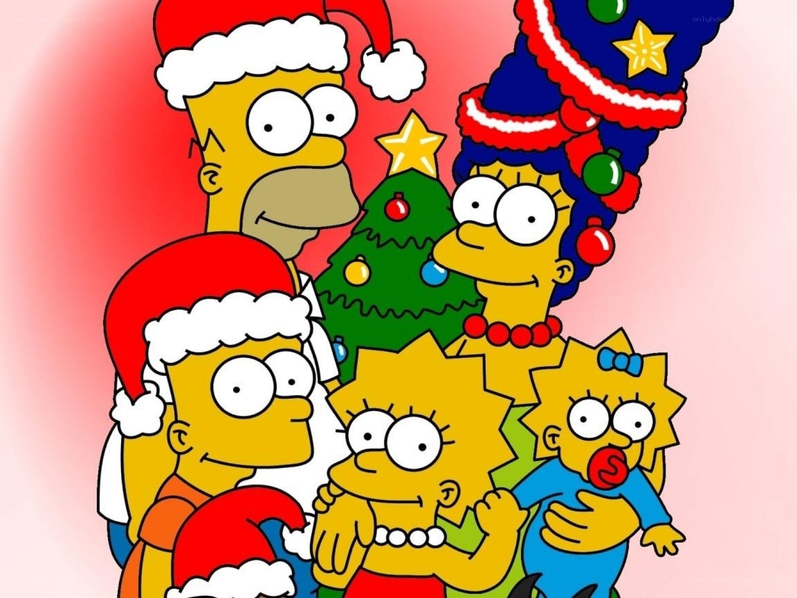 Simpsons Christmas family