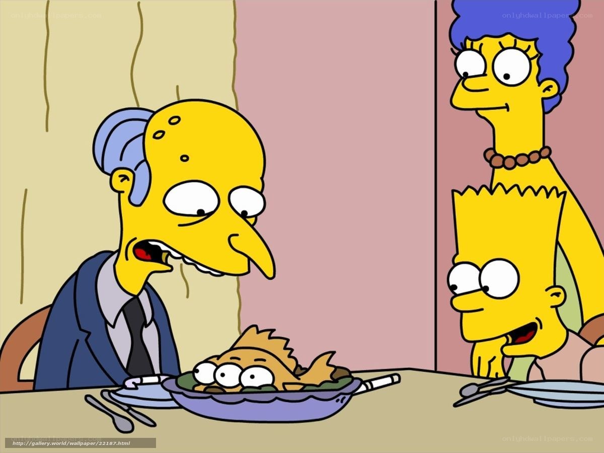 Simpsons family dinner
