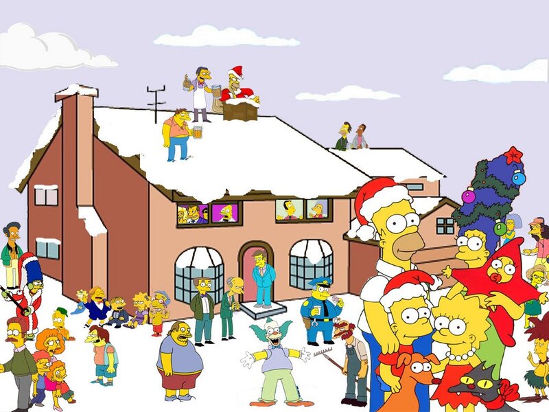 Simpsons Family in Snow
