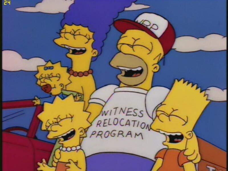Simpsons family laughing