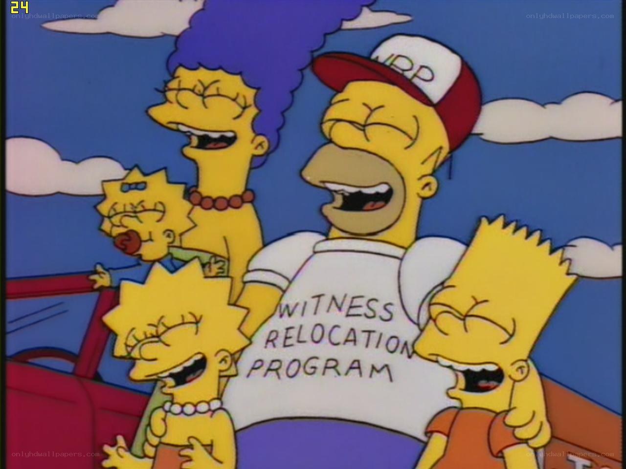 Simpsons family laughing