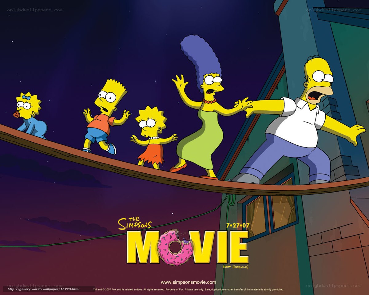 Simpsons family on a tightrope