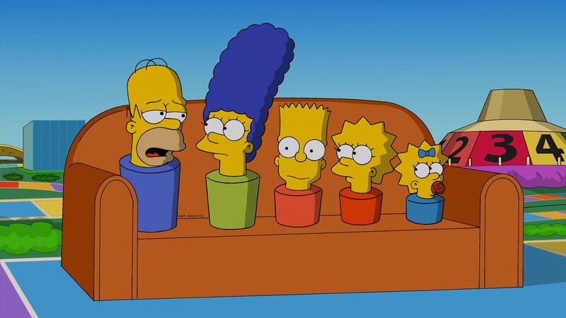 Simpsons Family on Couch — Yellow