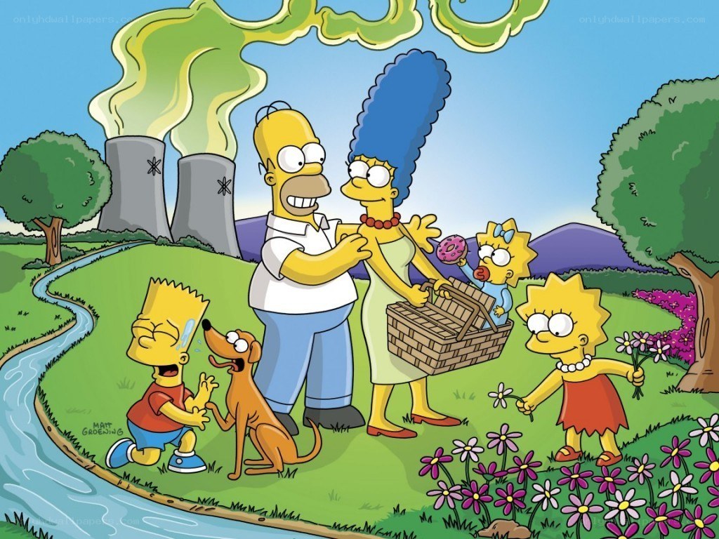 Simpsons family picnic