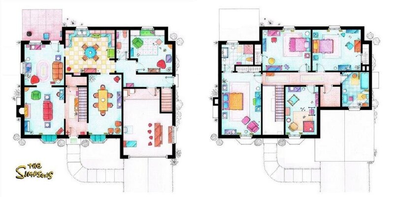 Simpsons house floor plans