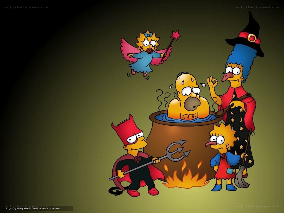 Simpsons in Halloween costumes