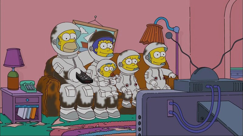 Simpsons in space suits