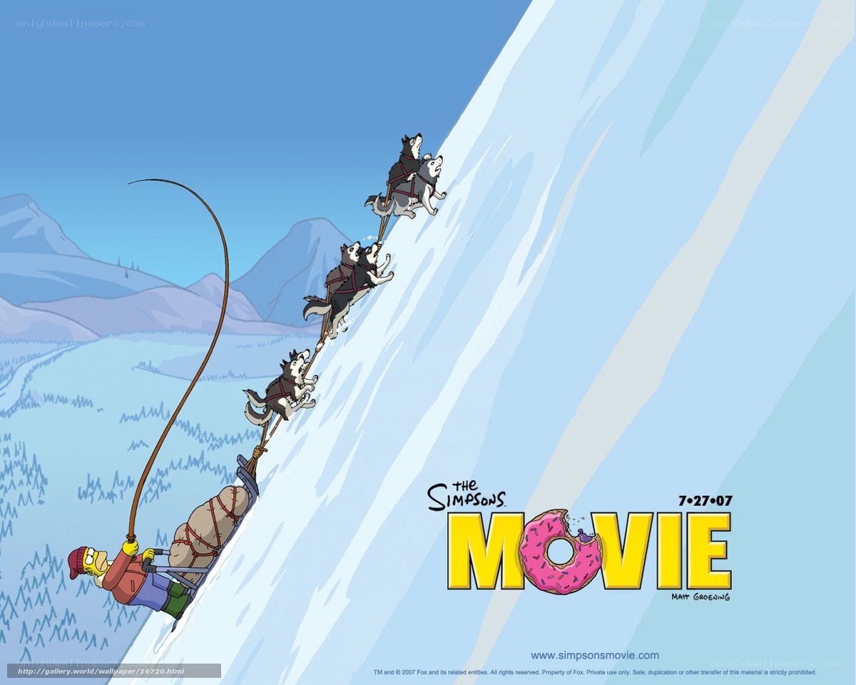 Simpsons movie sled scene