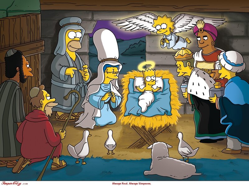 Simpsons nativity scene