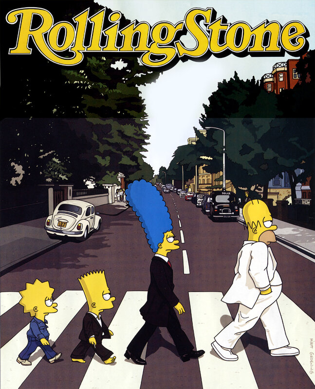 Simpsons on Abbey Road