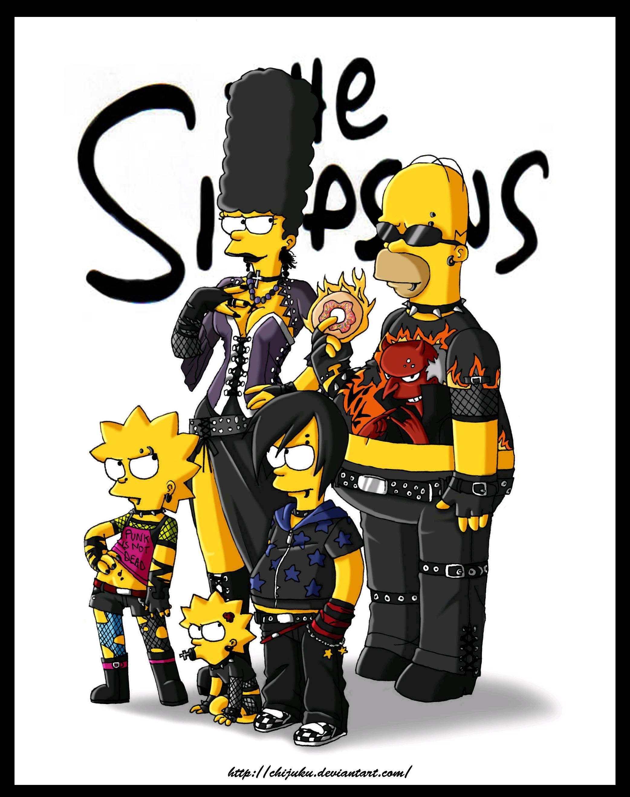 Simpsons punk family