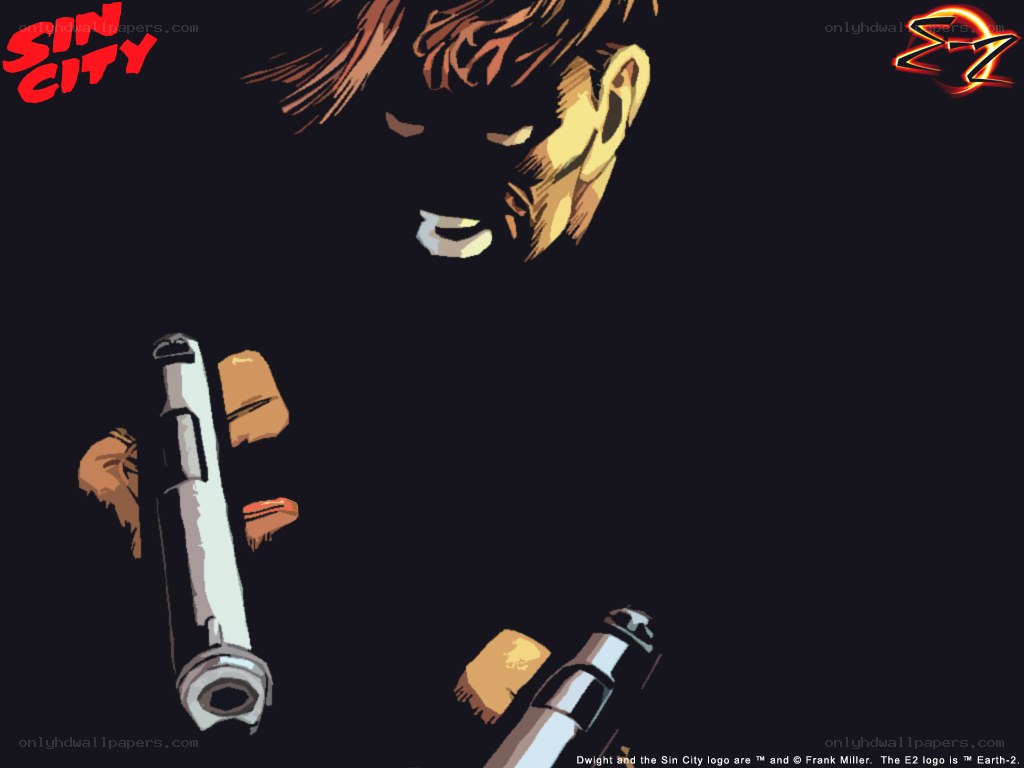 Sin City character with guns