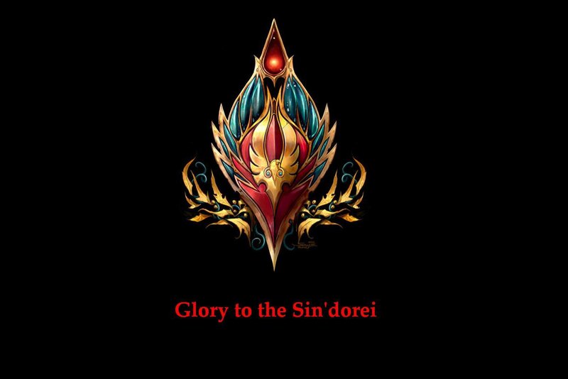 Sin'dorei emblem with slogan