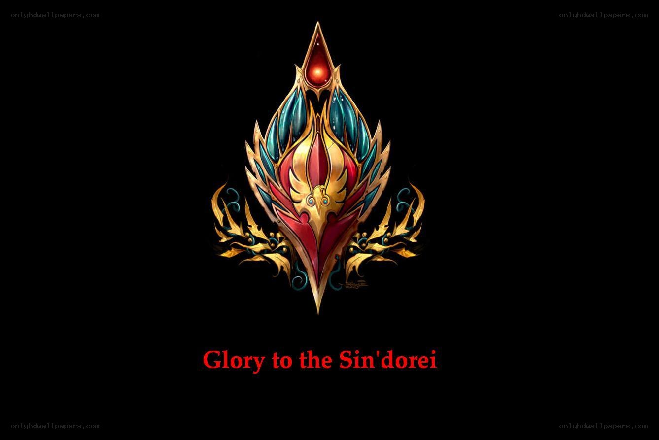 Sin'dorei emblem with slogan