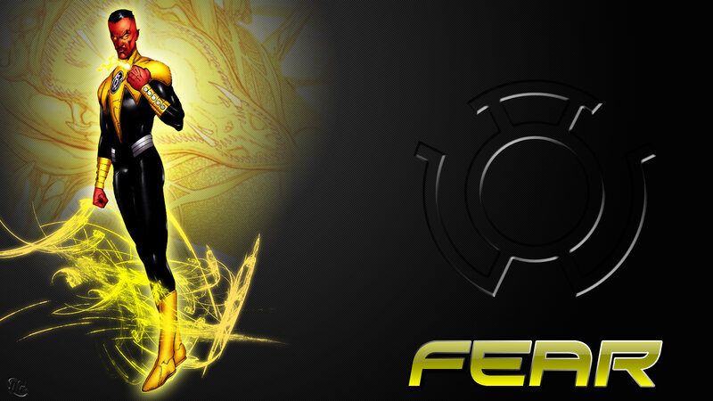 Sinestro with yellow energy