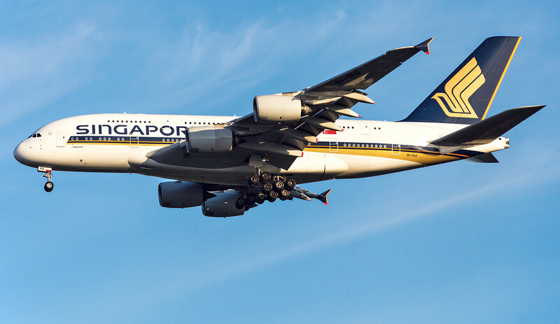 Singapore Airlines A380 — Blue