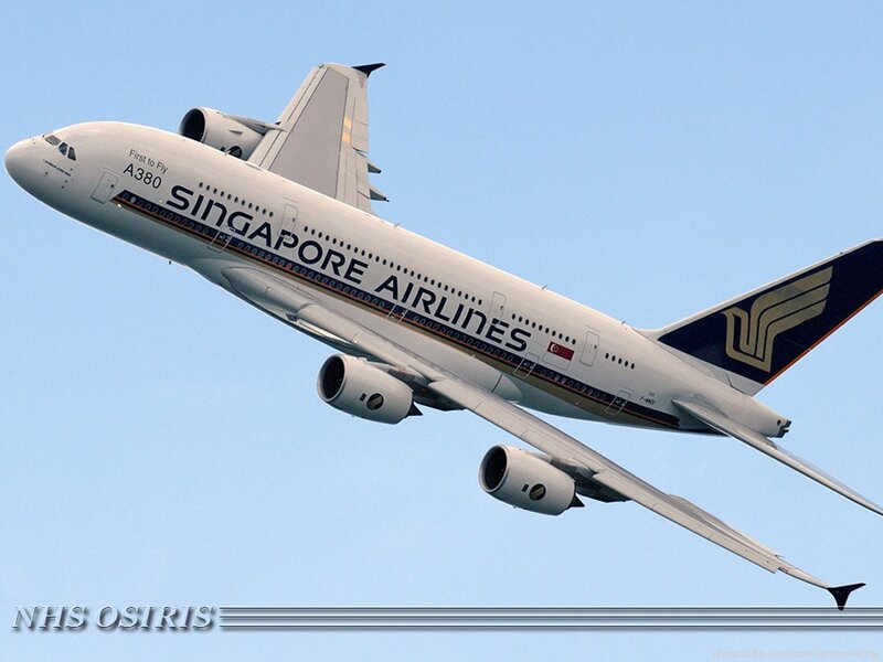 Singapore Airlines A380 in flight