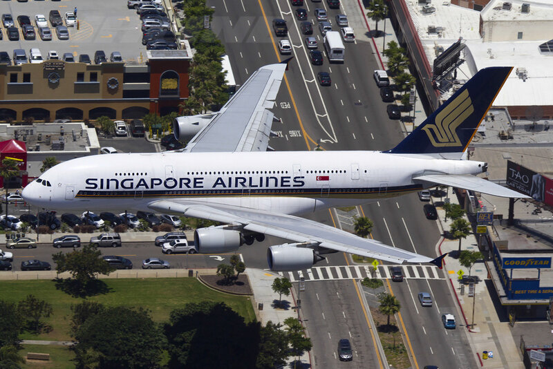Singapore Airlines A380 — White, Busy