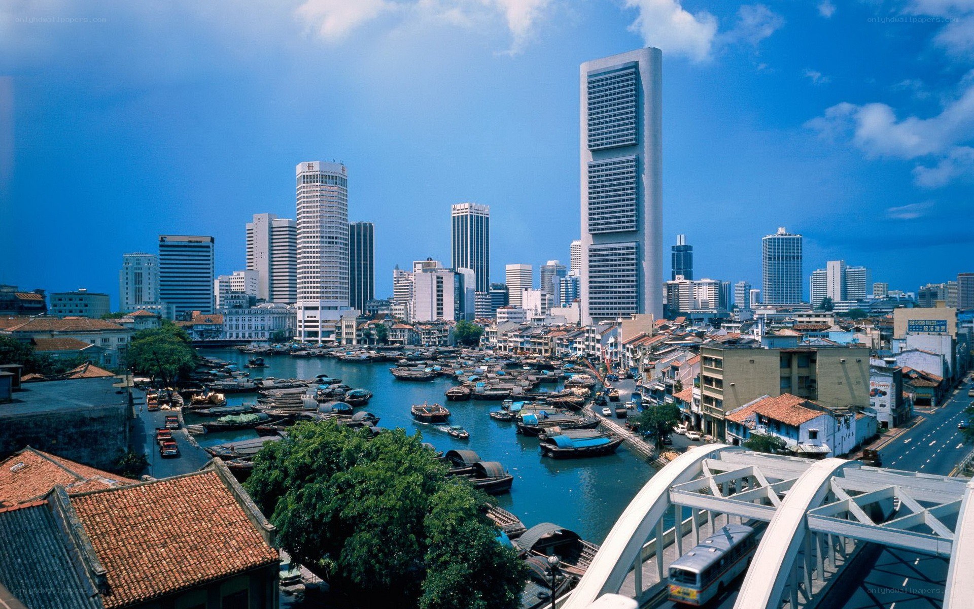 Singapore city skyline