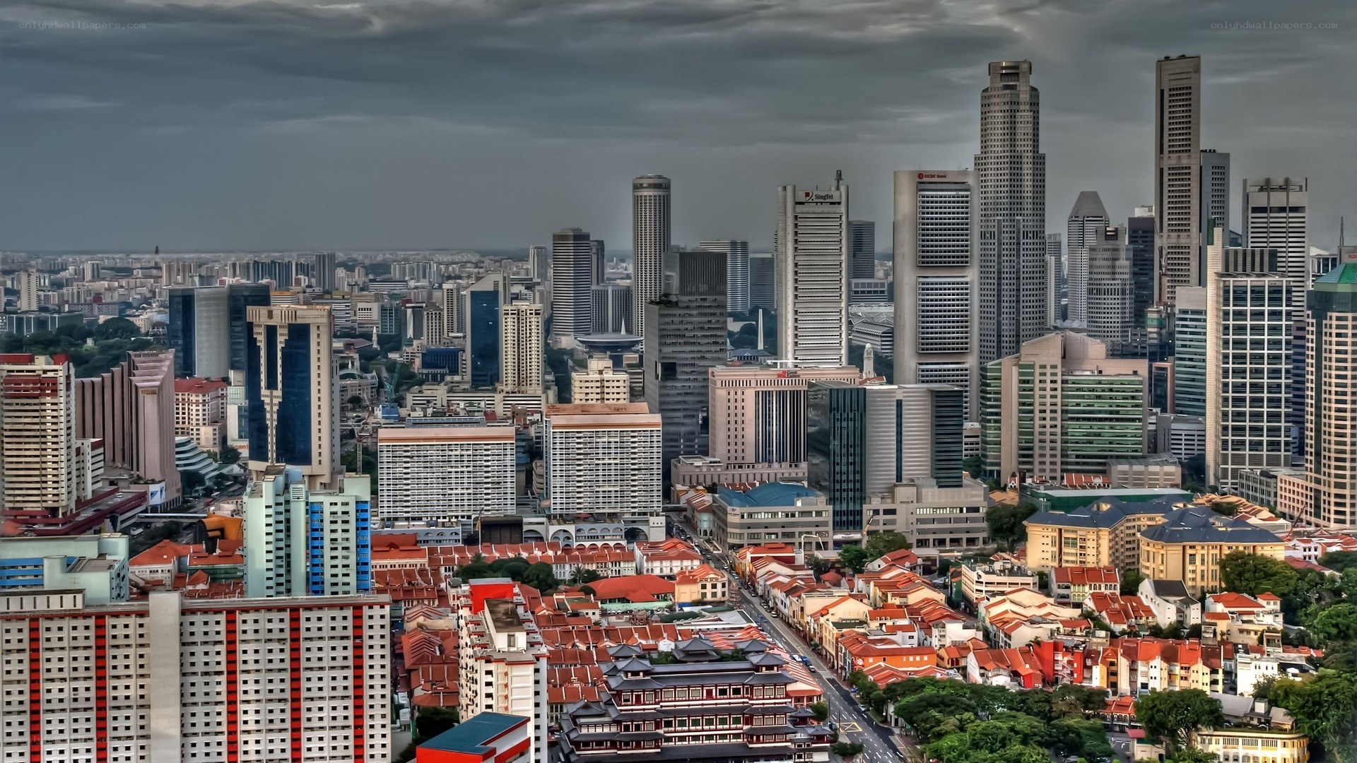 Singapore city skyline