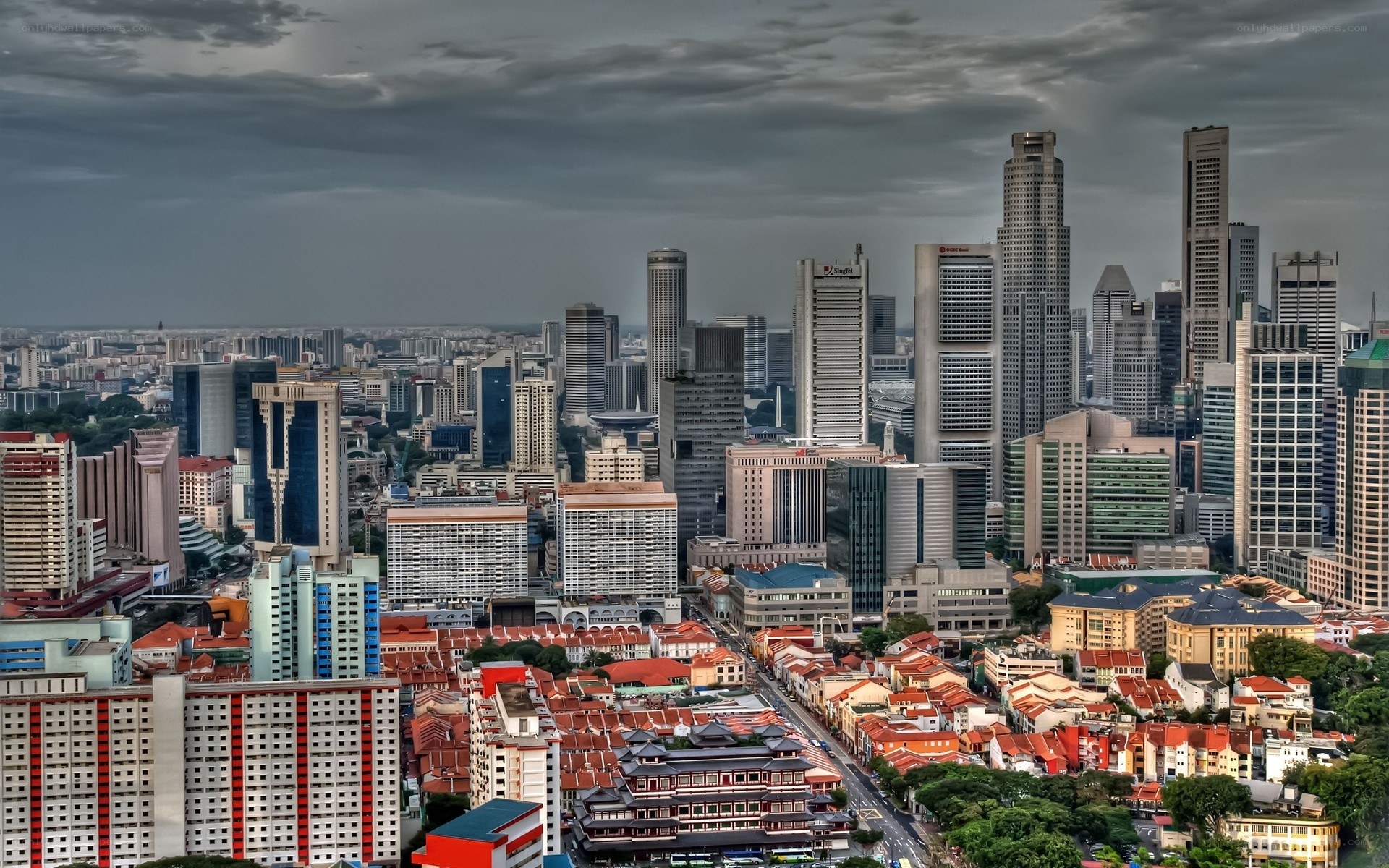 Singapore city skyline