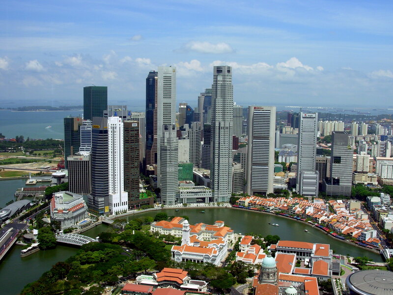 Singapore city skyline view