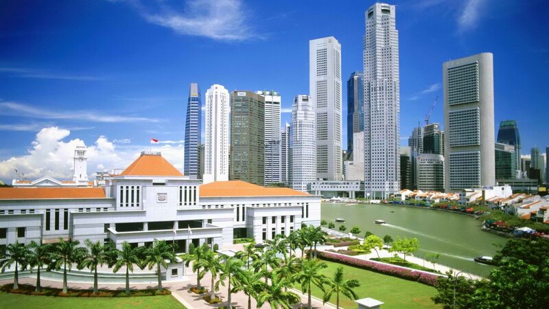 Singapore city skyline view