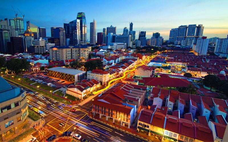Singapore cityscape at dusk