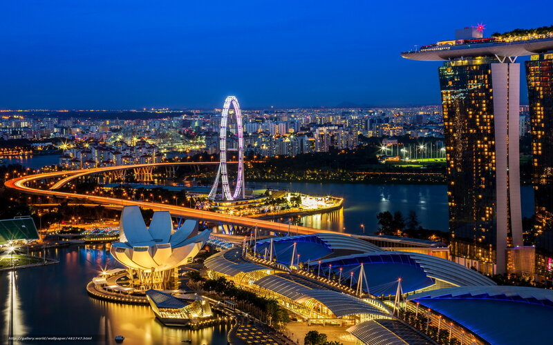 Singapore Cityscape at Night