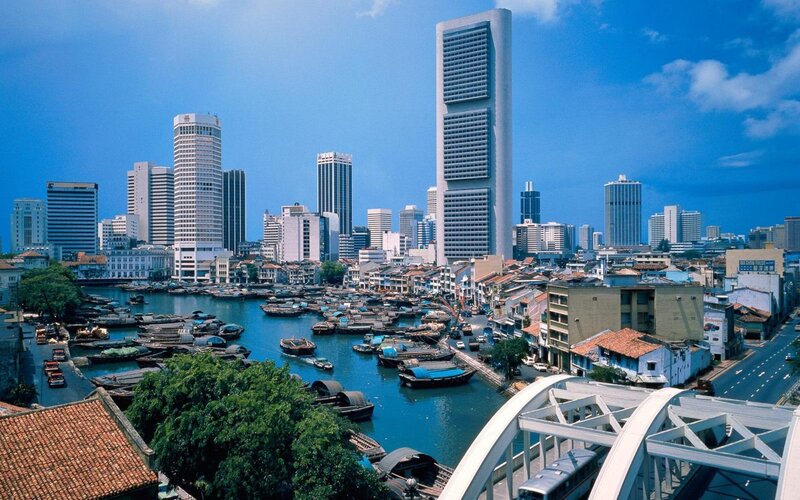 Singapore Cityscape — Blue, Urban, Afternoon