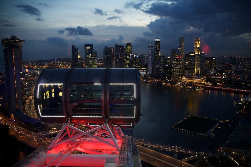 Singapore Flyer at Night — Black