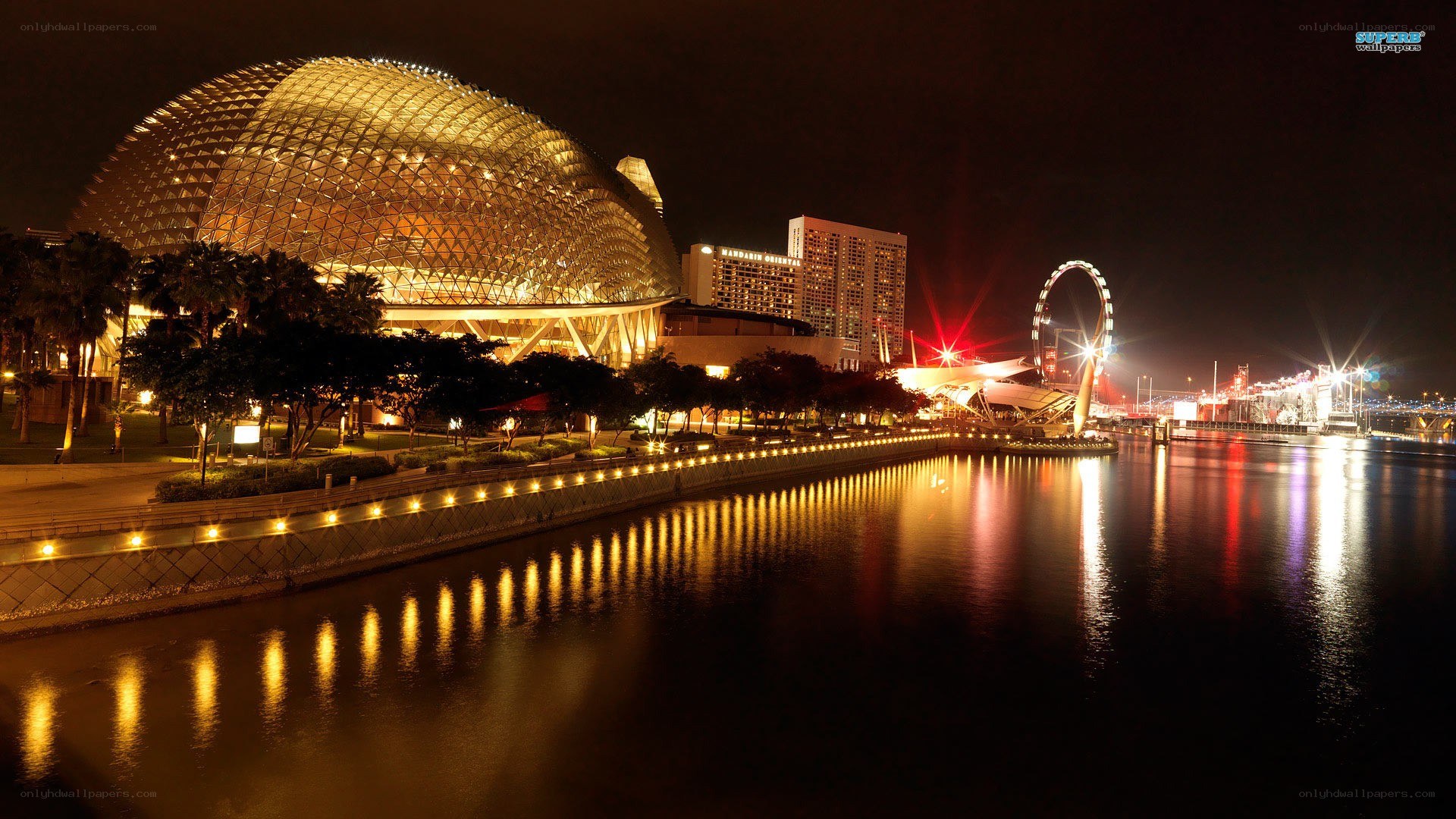 Singapore night skyline