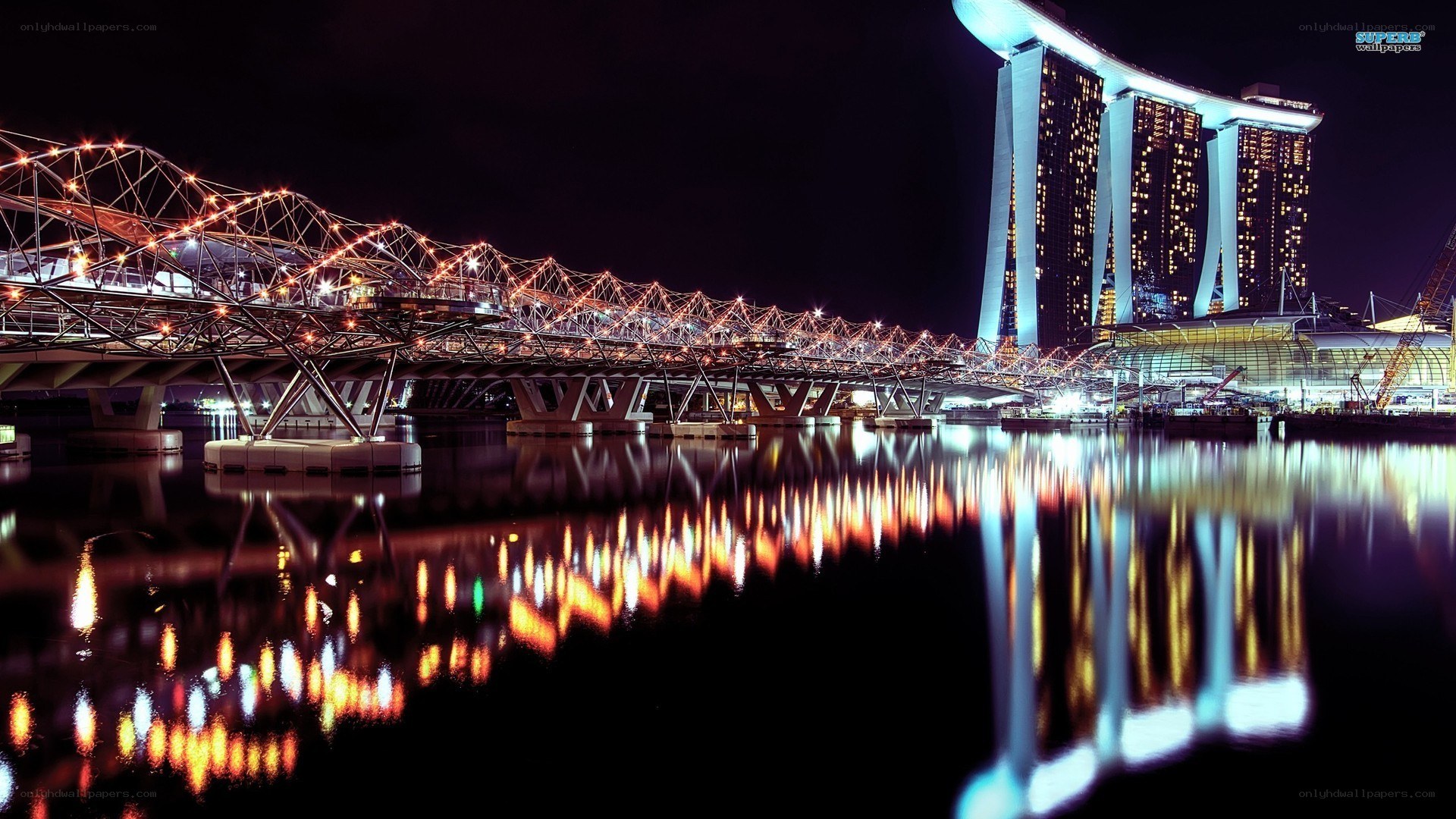 Singapore night skyline