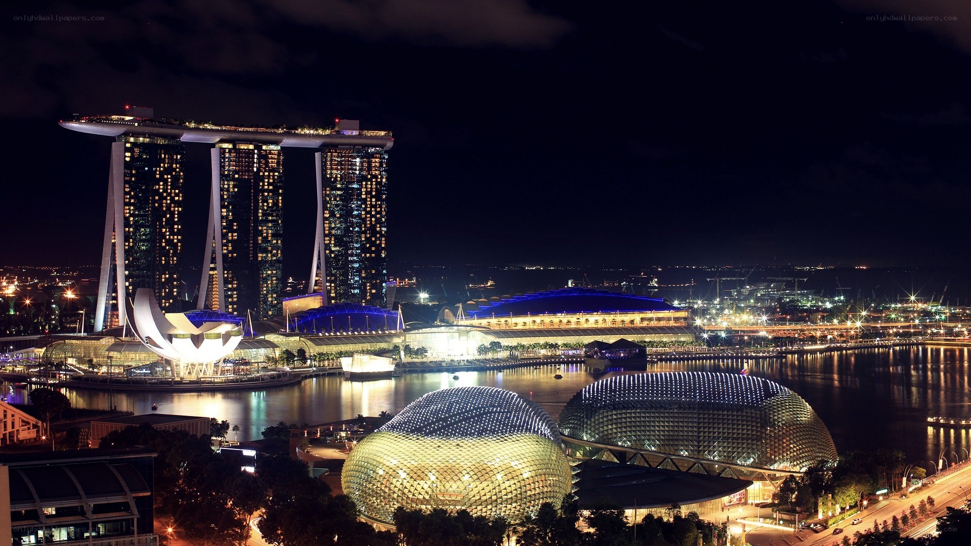 Singapore night skyline