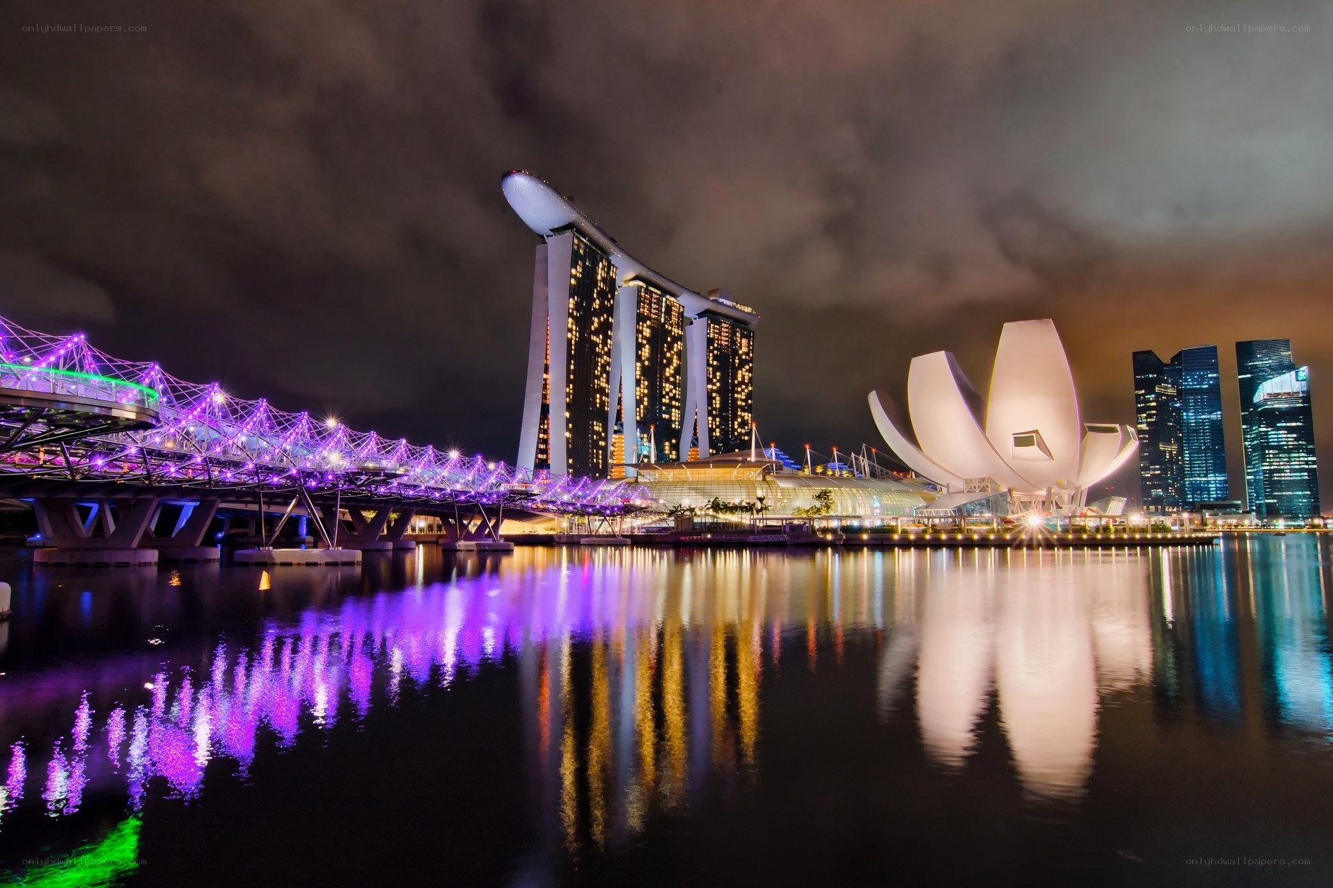 Singapore night skyline