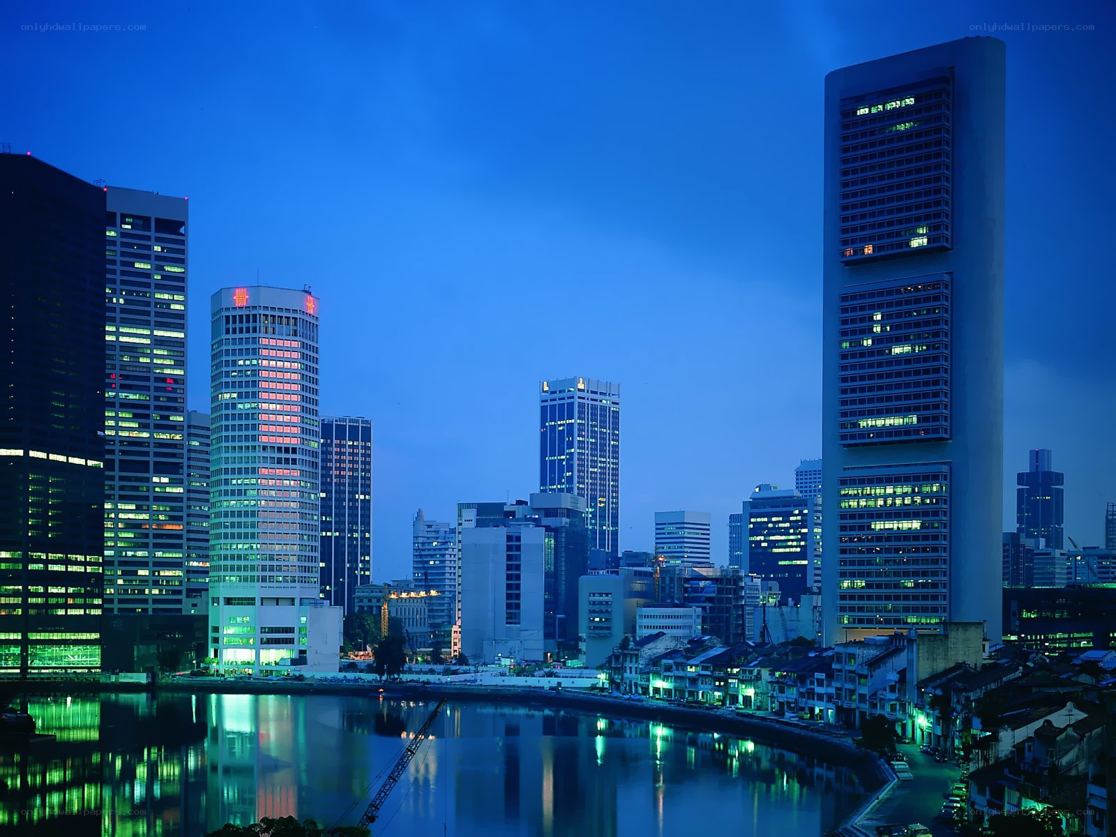 Singapore skyline at dusk