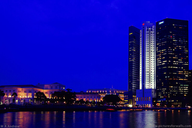 Singapore skyline at night