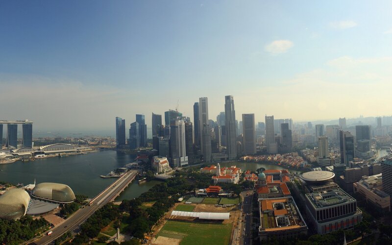 Singapore Skyline — Blue, Serene, Afternoon