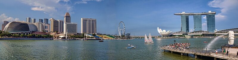Singapore Skyline — Blue, Serene