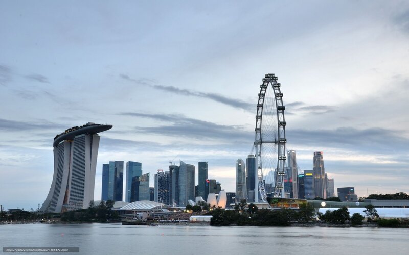 Singapore Skyline — Gray