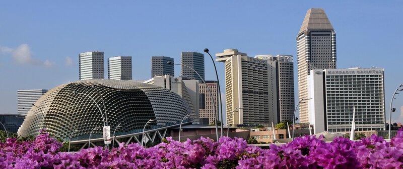 Singapore Skyline — Purple