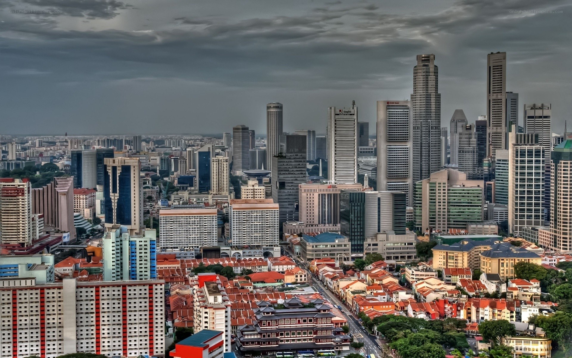Singapore skyline view