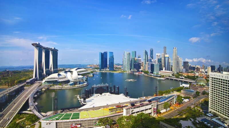 Singapore skyline with Marina Bay Sands