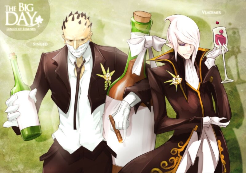 Singed and Vladimir wedding art