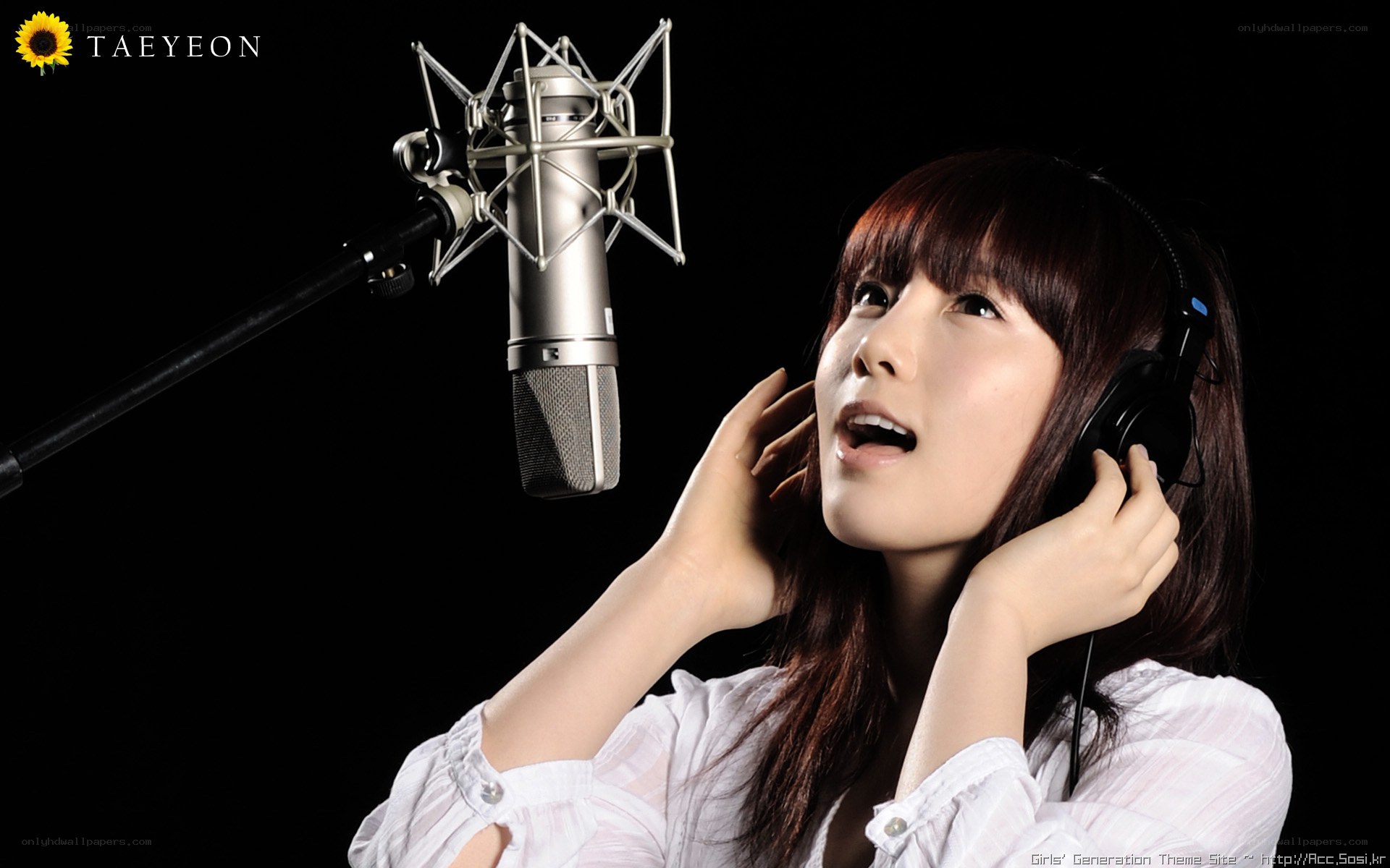 singer in recording studio