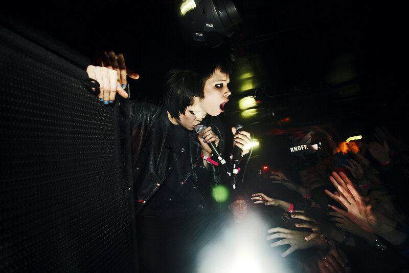 Singer performing at a concert